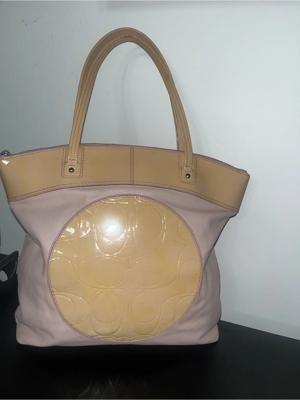 Coach Signature Laura Tote - Tattersall Interior Lining